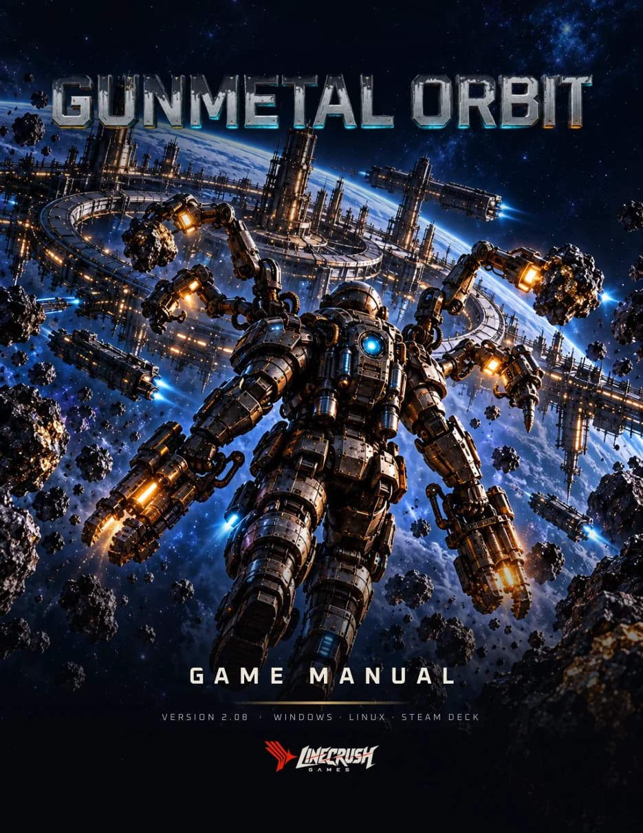 Gunmetal Orbit Game Manual cover